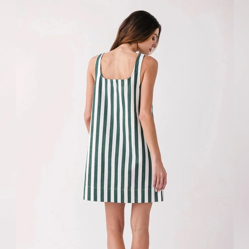 POMANDER GREEN STRIPPED DRESS - Picture 2 of 6